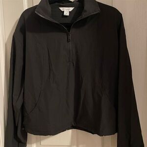 Rae Mode Women's Black Half-Zip Pullover Jacket Size M Casual Activewear